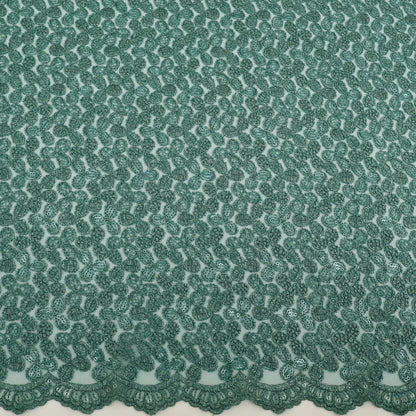 Net Sequins Embroidery Fabric
