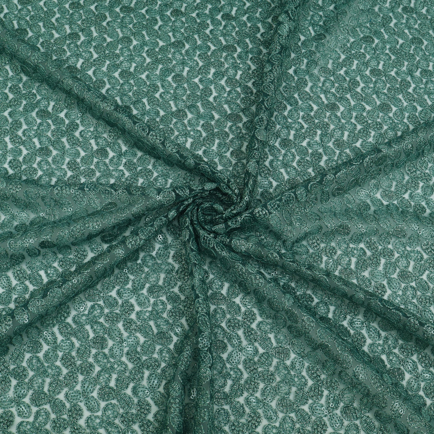 Net Sequins Embroidery Fabric