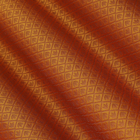 Rust Color Semi Brocade Fabric