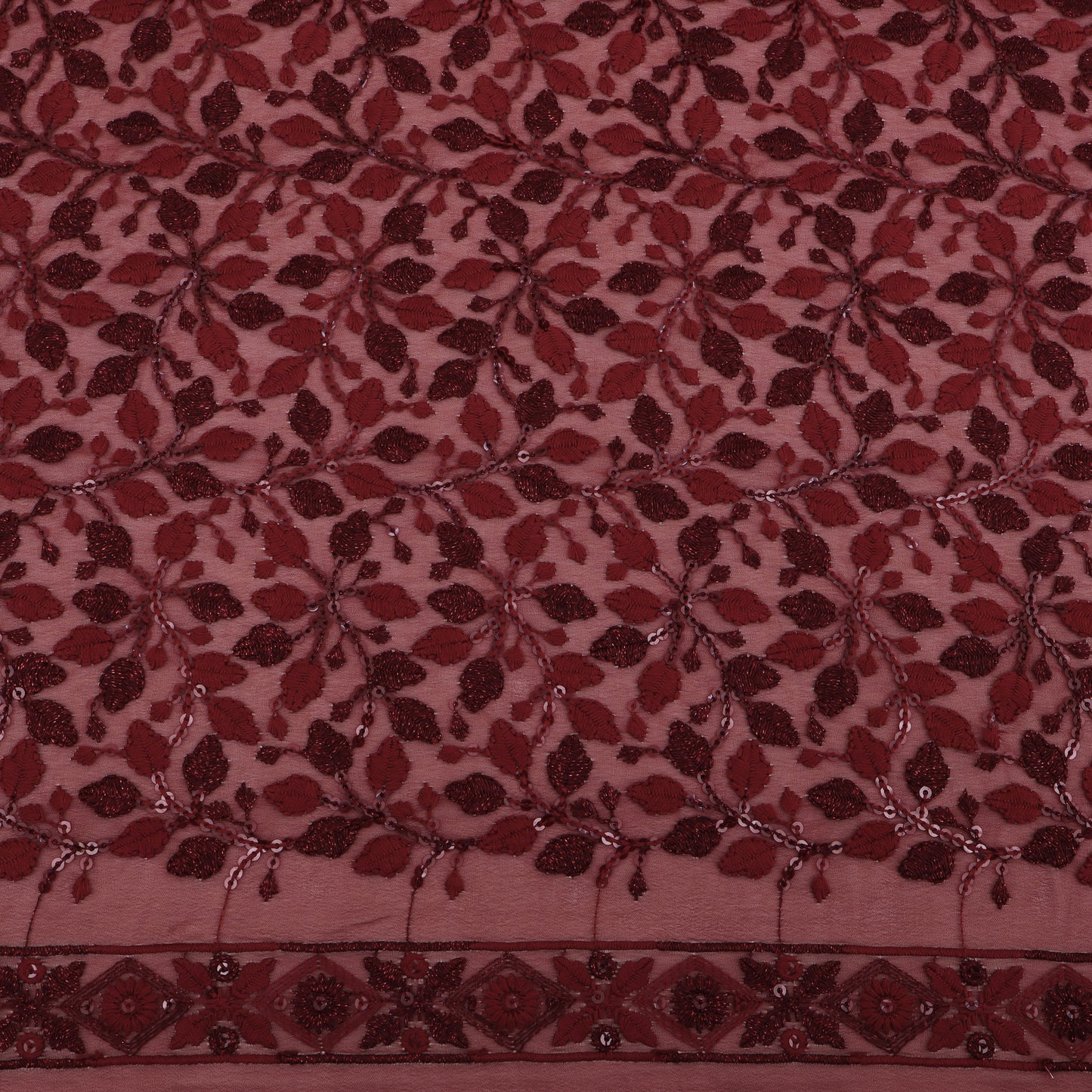 Georgette Sequin Embroidery Fabric