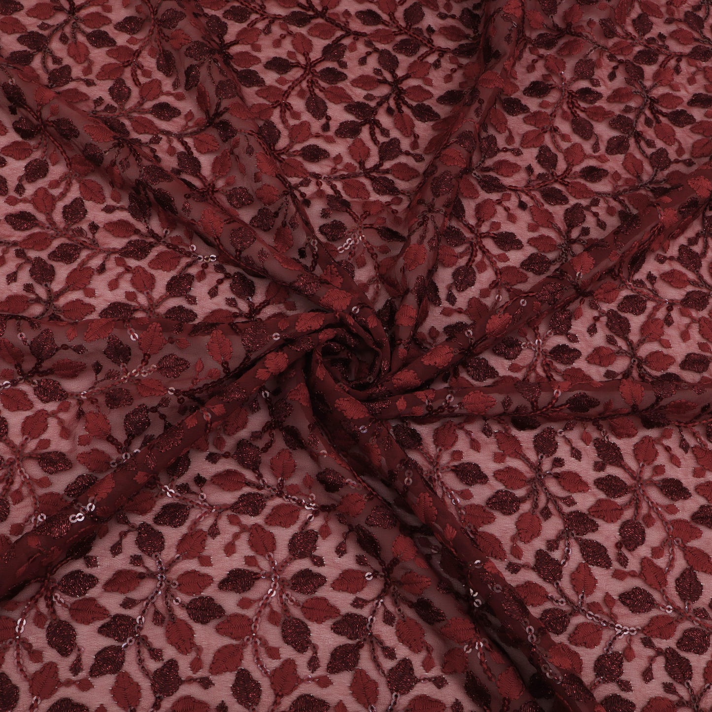 Georgette Sequin Embroidery Fabric