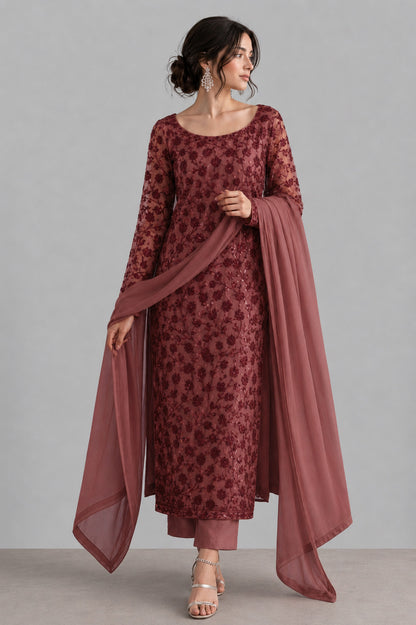 Georgette Sequin Embroidery Fabric