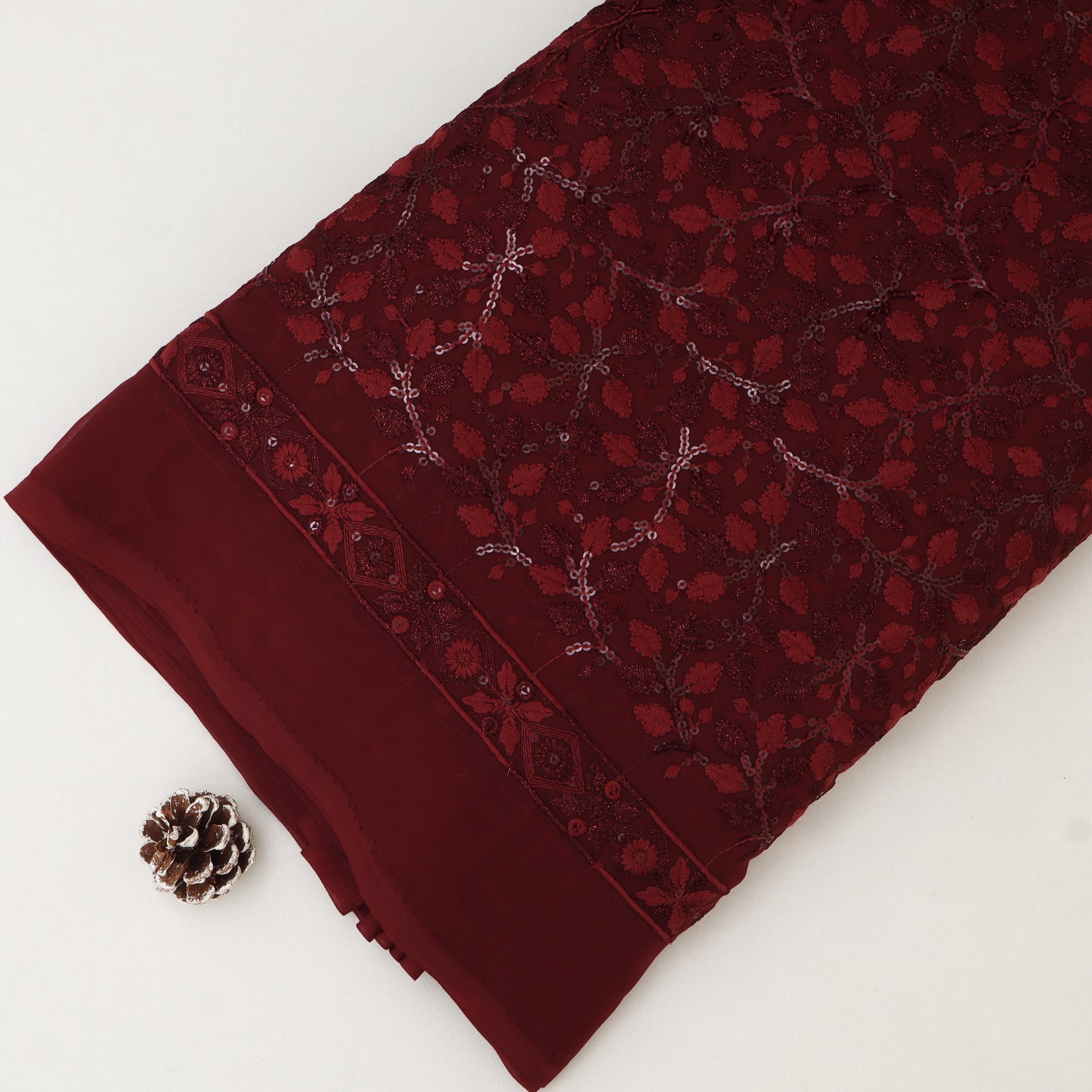 Georgette Sequin Embroidery Fabric