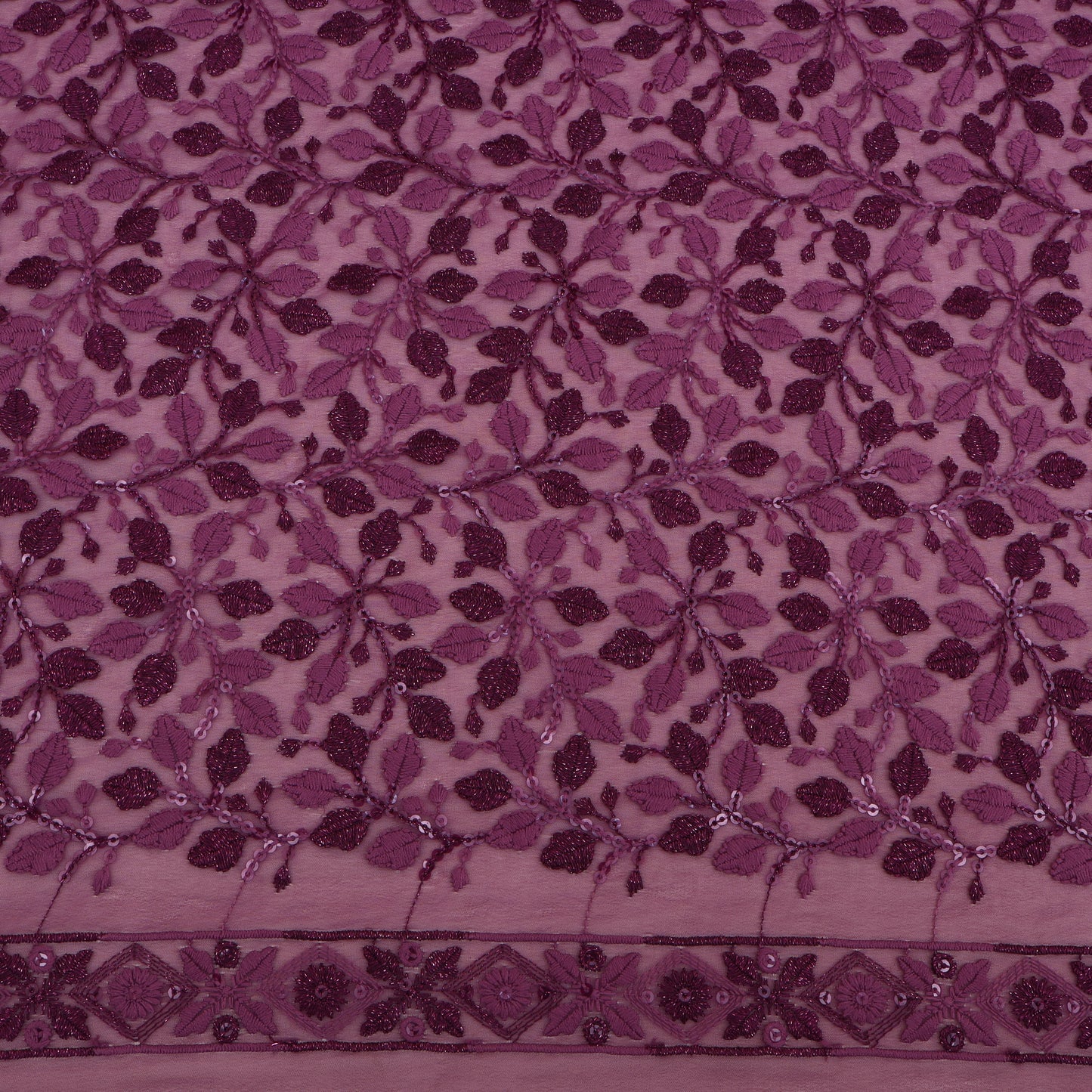 Georgette Sequin Embroidery Fabric