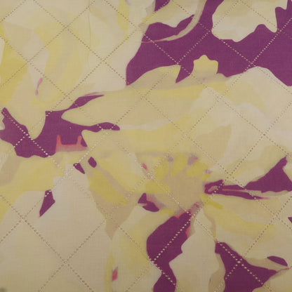 Cotton Chikan Print Embroidery Fabric