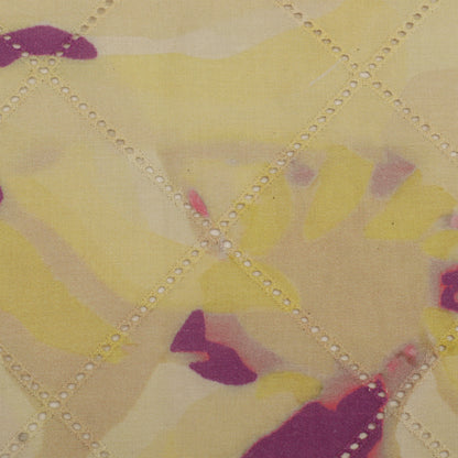 Cotton Chikan Print Embroidery Fabric