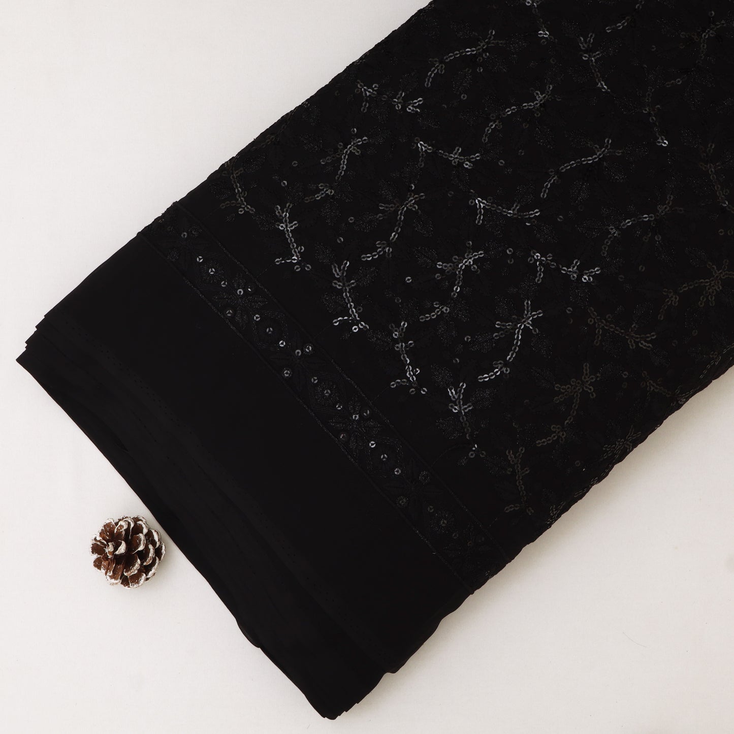 Georgette Sequin Embroidery Fabric