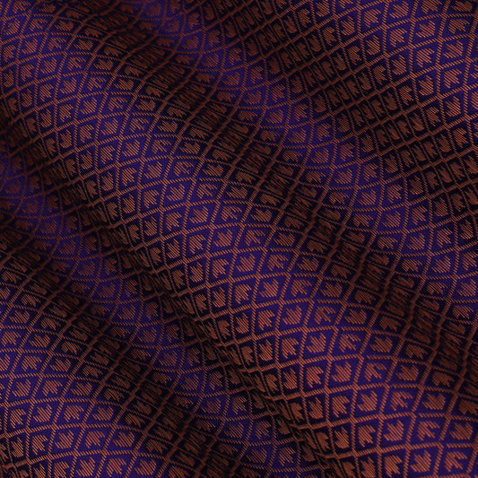 Purple Color Semi Brocade Fabric