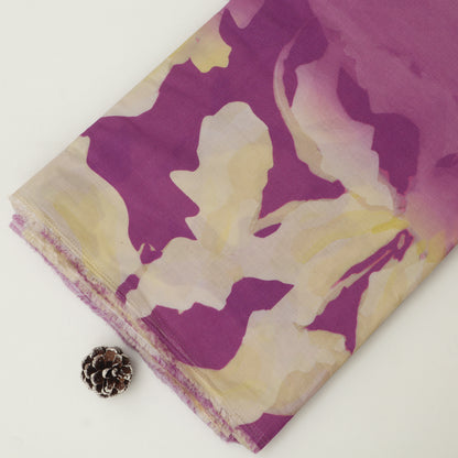 Cotton Chikan Print Embroidery Fabric