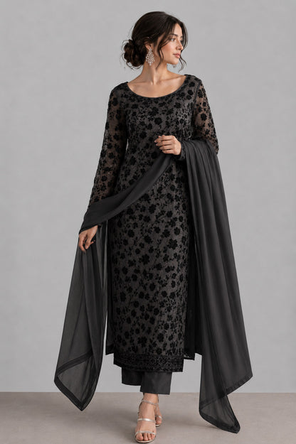 Georgette Sequin Embroidery Fabric