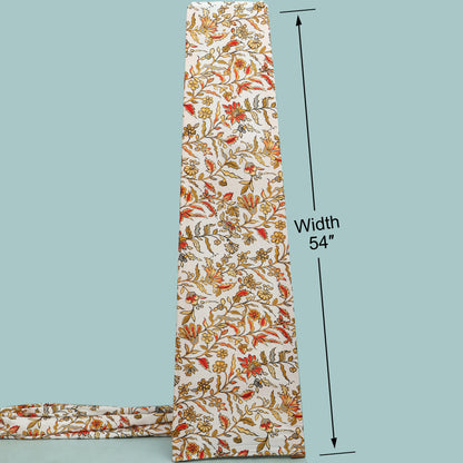 Multicolor Mulmul Digital Print Fabric