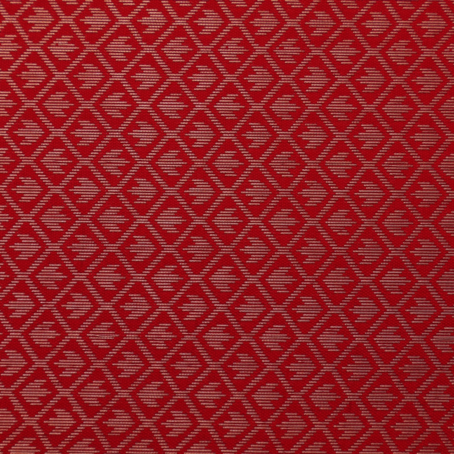 Blood Red Color Semi Brocade Fabric