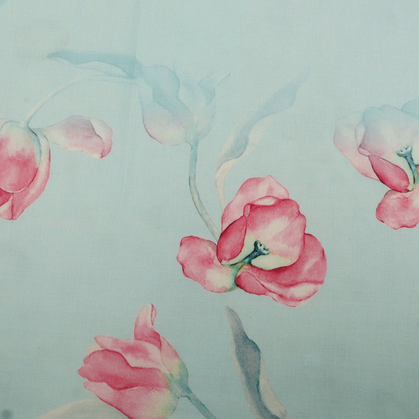 Cotton Chikan Print Embroidery Fabric