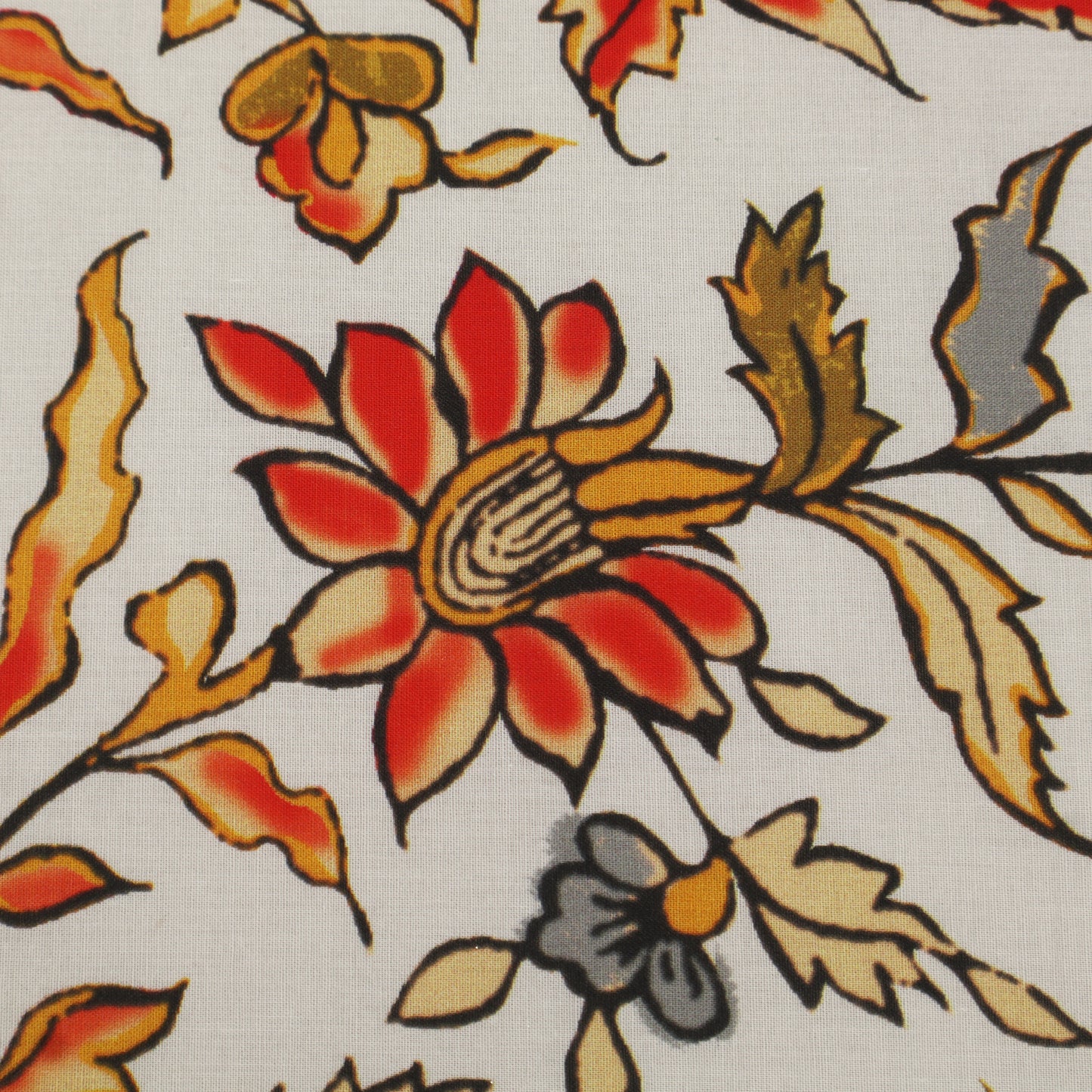 Multicolor Mulmul Digital Print Fabric