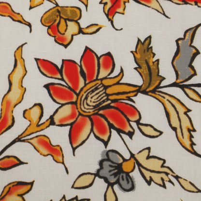 Multicolor Mulmul Digital Print Fabric