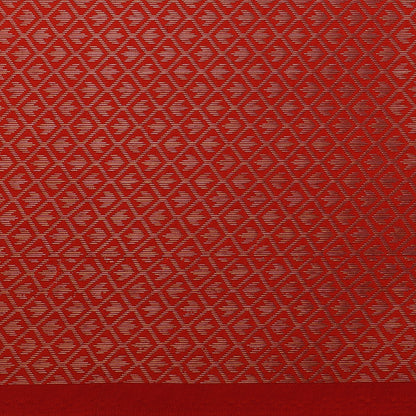 Red Color Semi Brocade Fabric