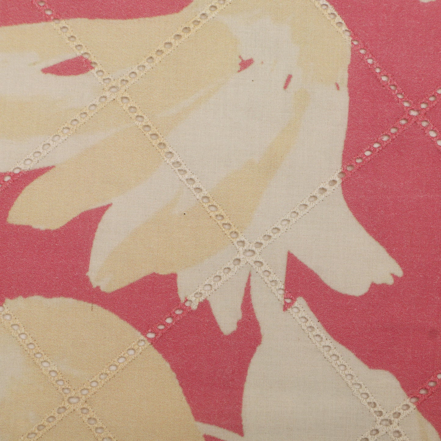 Cotton Chikan Print Embroidery Fabric