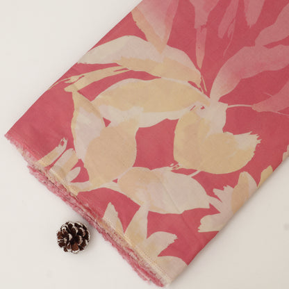 Cotton Chikan Print Embroidery Fabric