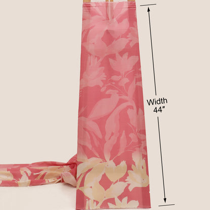 Cotton Chikan Print Embroidery Fabric