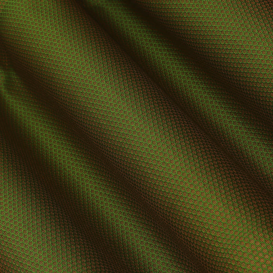 Green Color Semi Brocade Fabric
