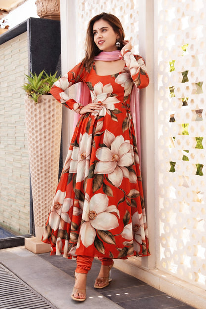 Floral Print Satin Fabric