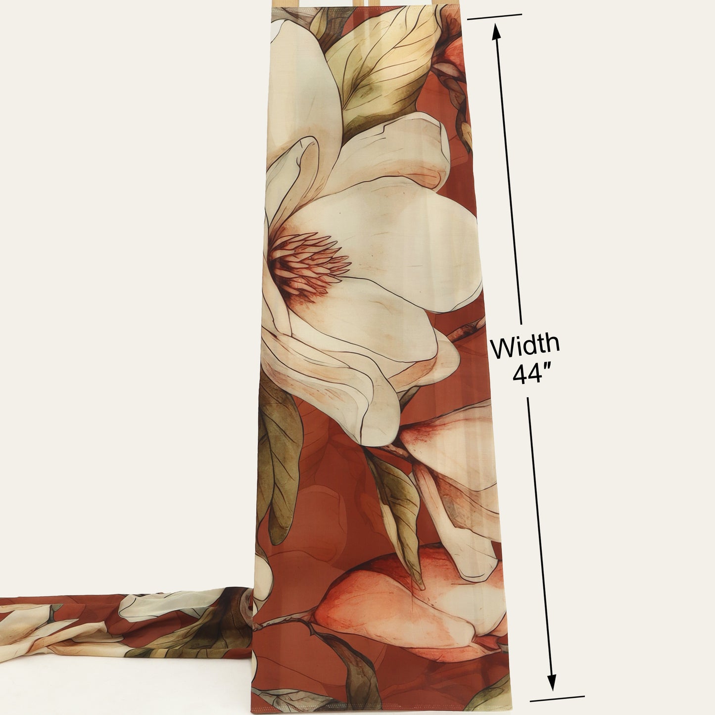 Floral Pattern Print Satin Fabric