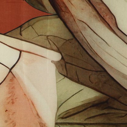 Floral Pattern Print Satin Fabric