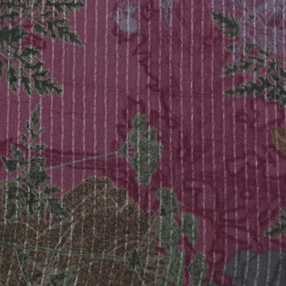 Colored Floral Chanderi Print Fabric