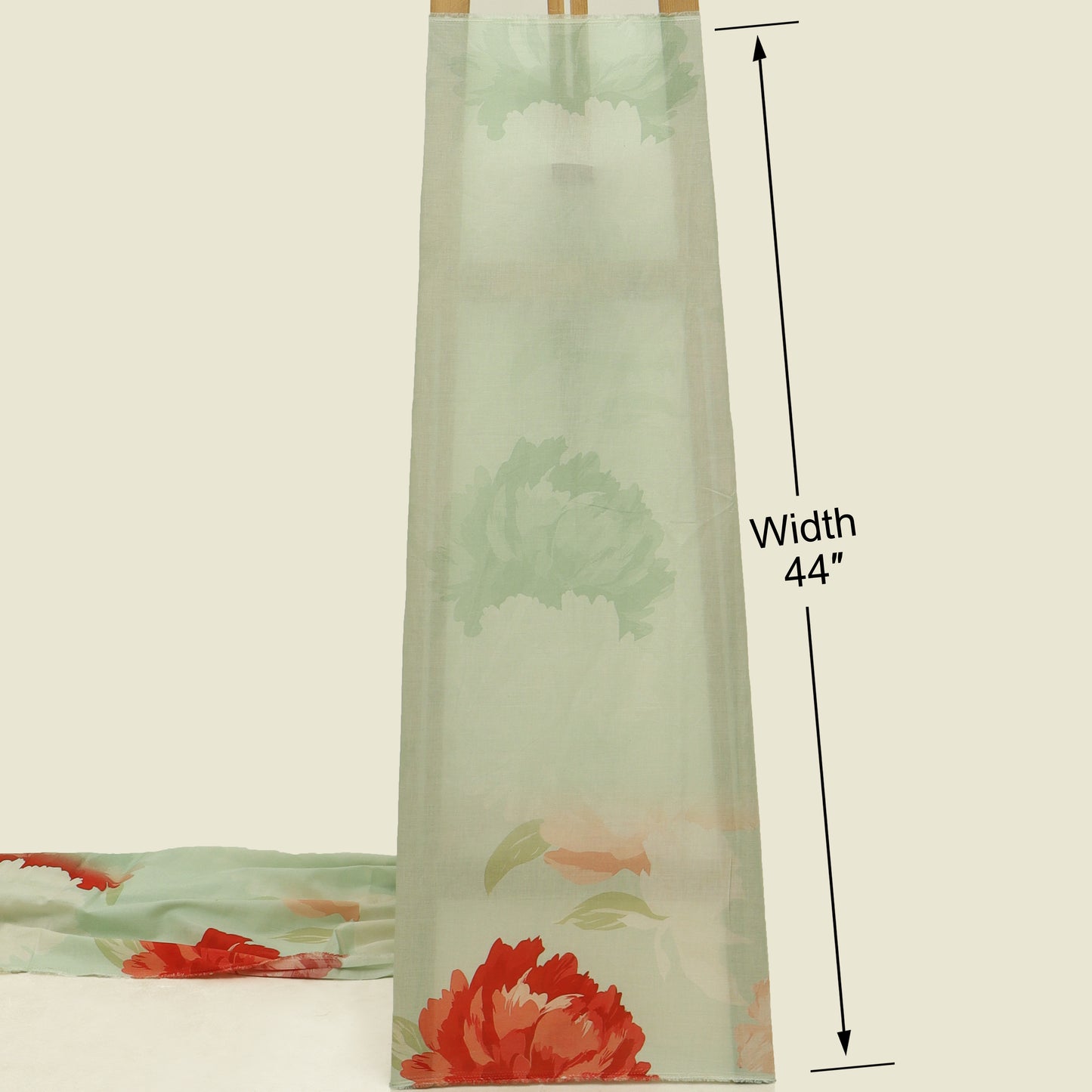 Cotton Chikan Print Embroidery Fabric