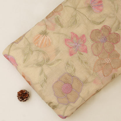 Chanderi Embroidery Fabric