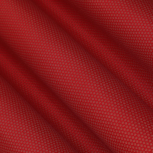 Red Color Semi Brocade Fabric