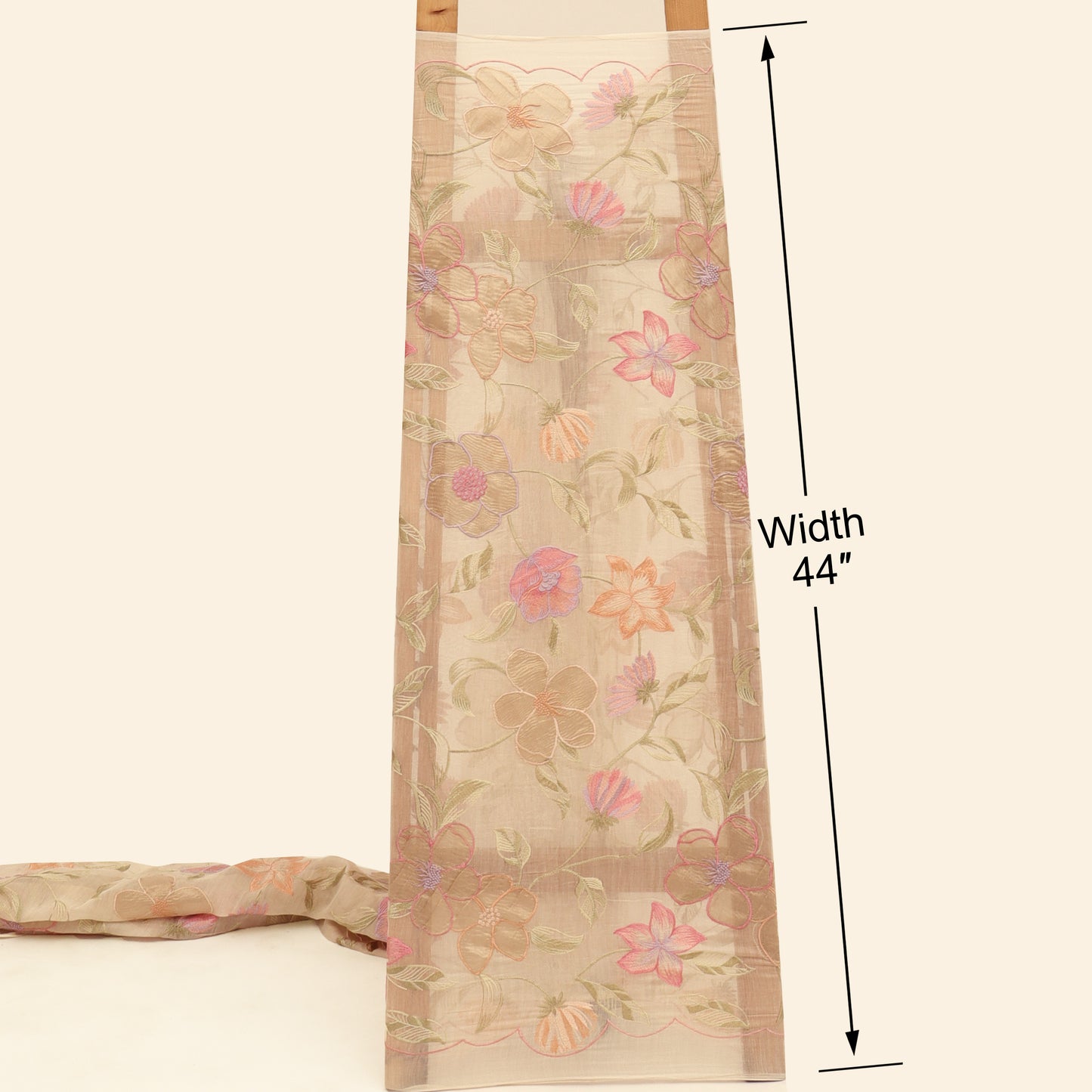 Chanderi Embroidery Fabric