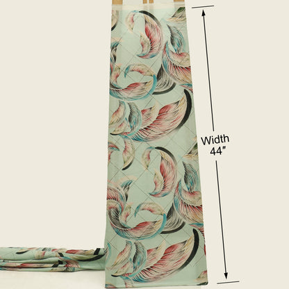 Cotton Chikan Print Embroidery Fabric