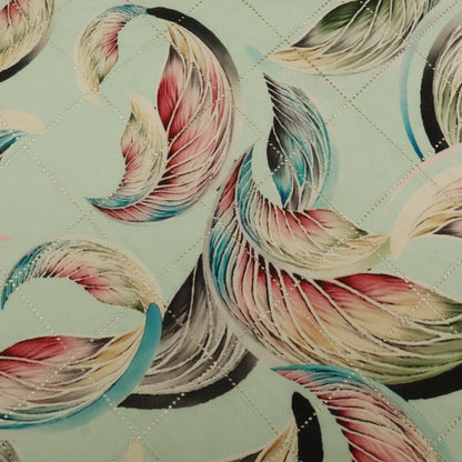 Cotton Chikan Print Embroidery Fabric