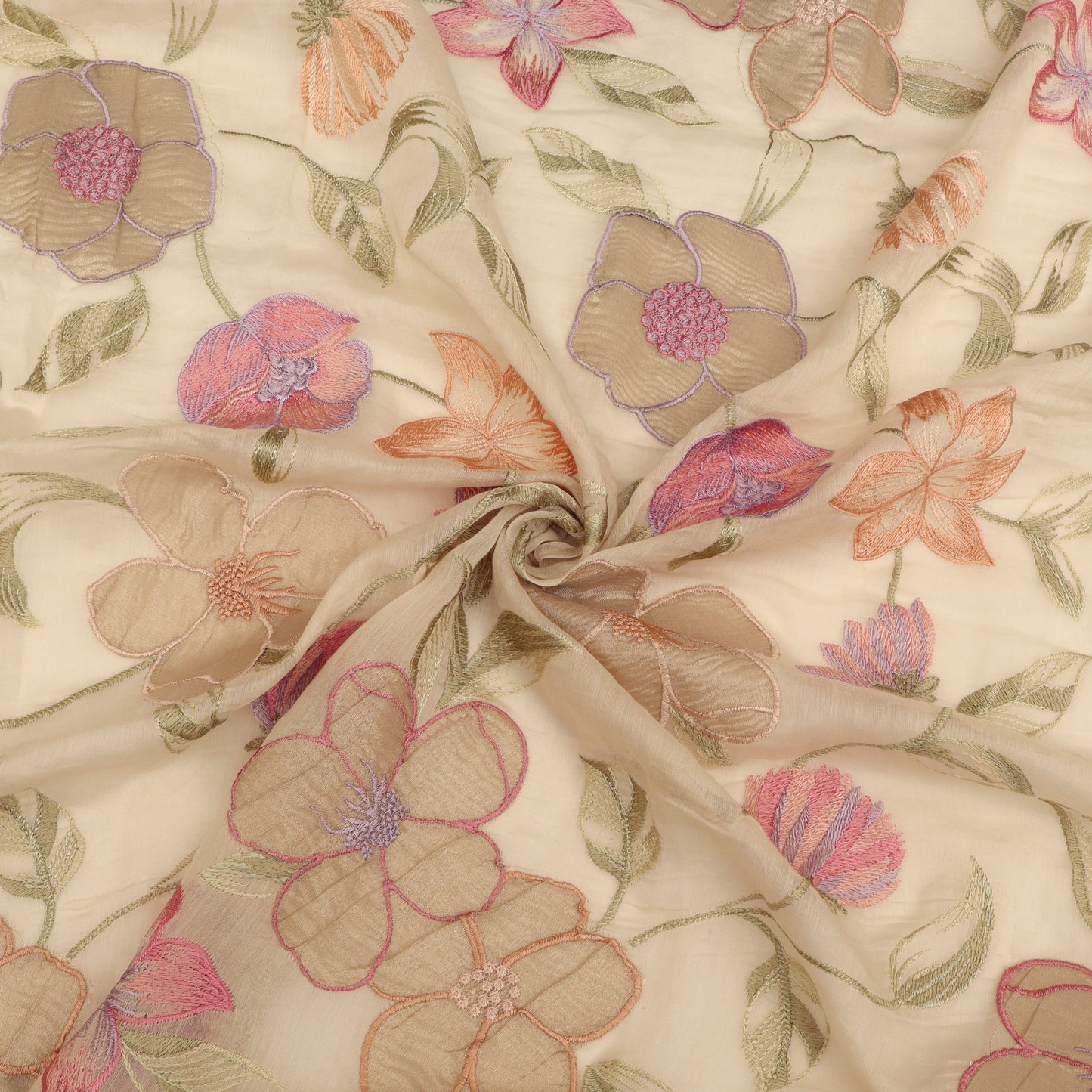 Chanderi Embroidery Fabric