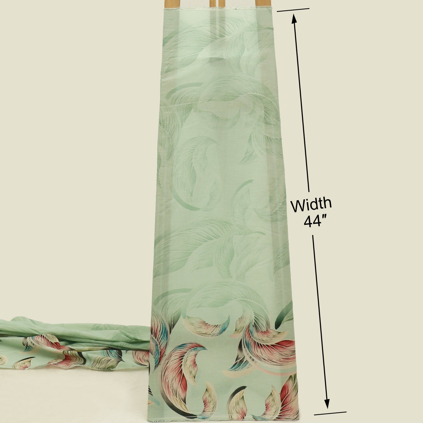 Cotton Chikan Print Embroidery Fabric