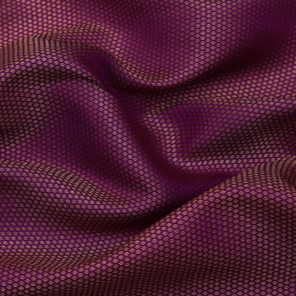 Purple Color Semi Brocade Fabric