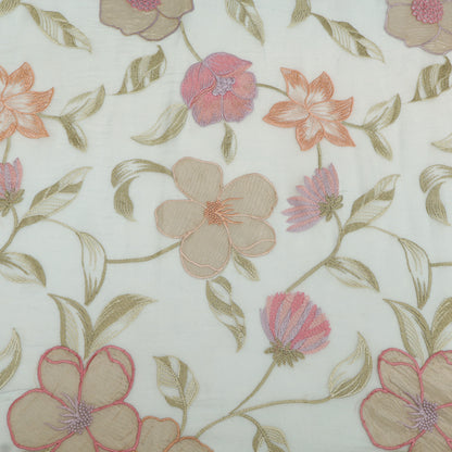 Chanderi Embroidery Fabric