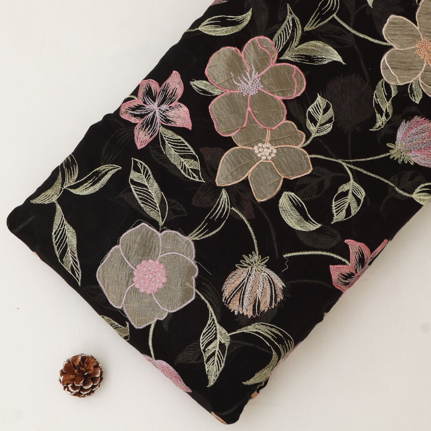 Chanderi Embroidery Fabric