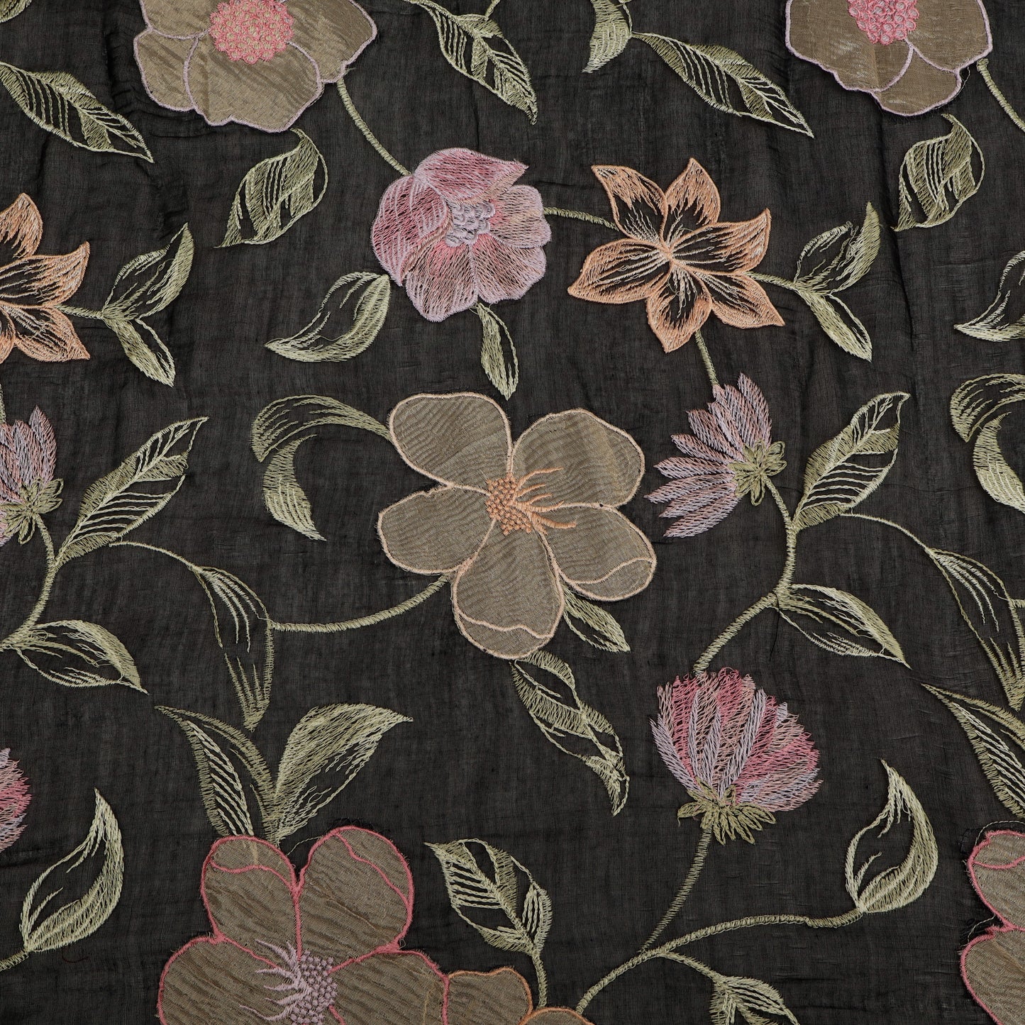 Chanderi Embroidery Fabric