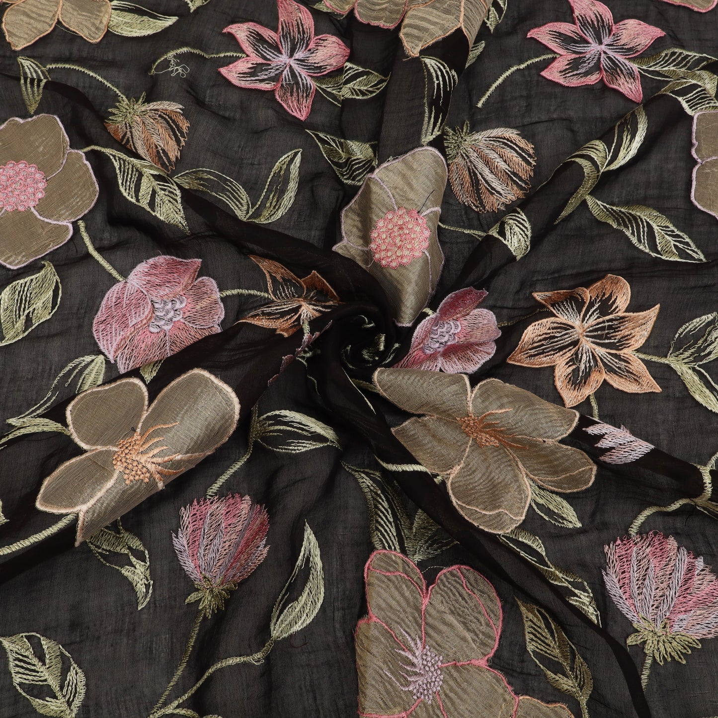Chanderi Embroidery Fabric