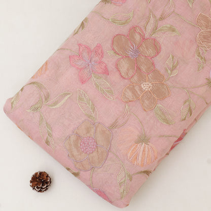 Chanderi Embroidery Fabric