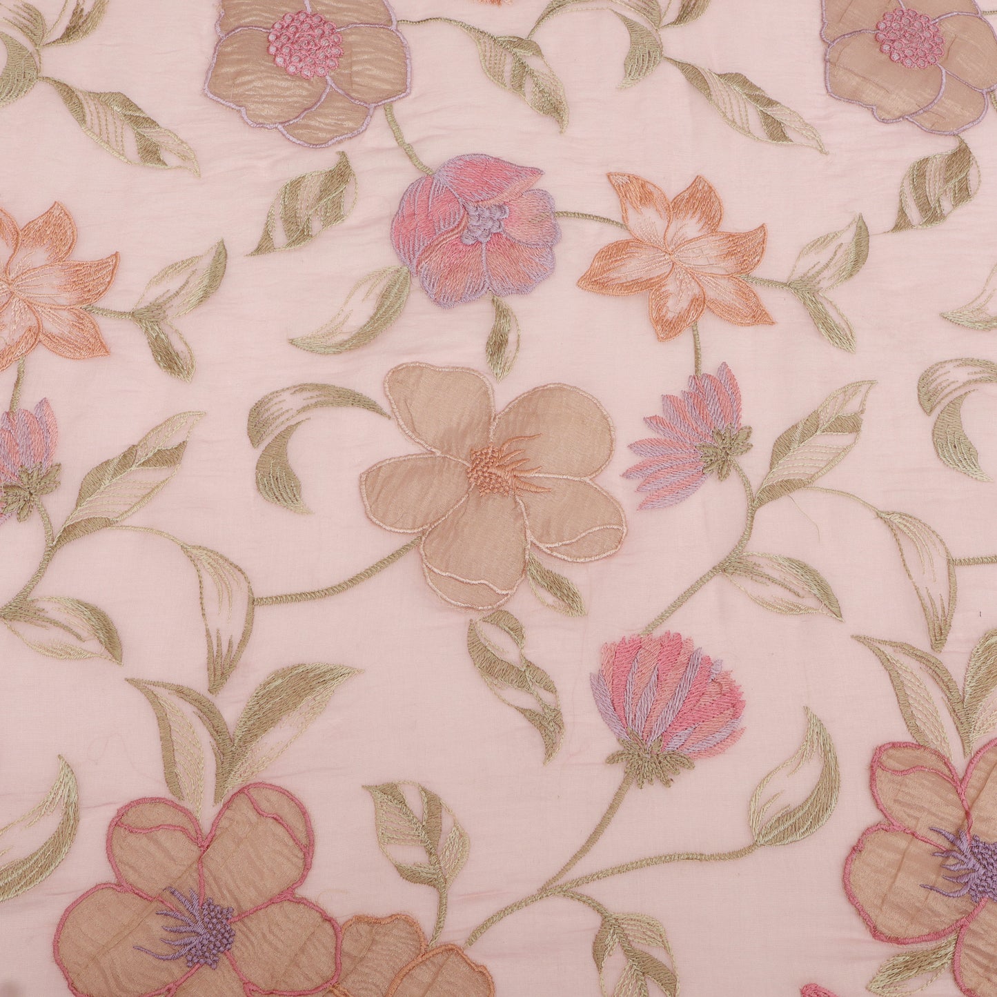 Chanderi Embroidery Fabric