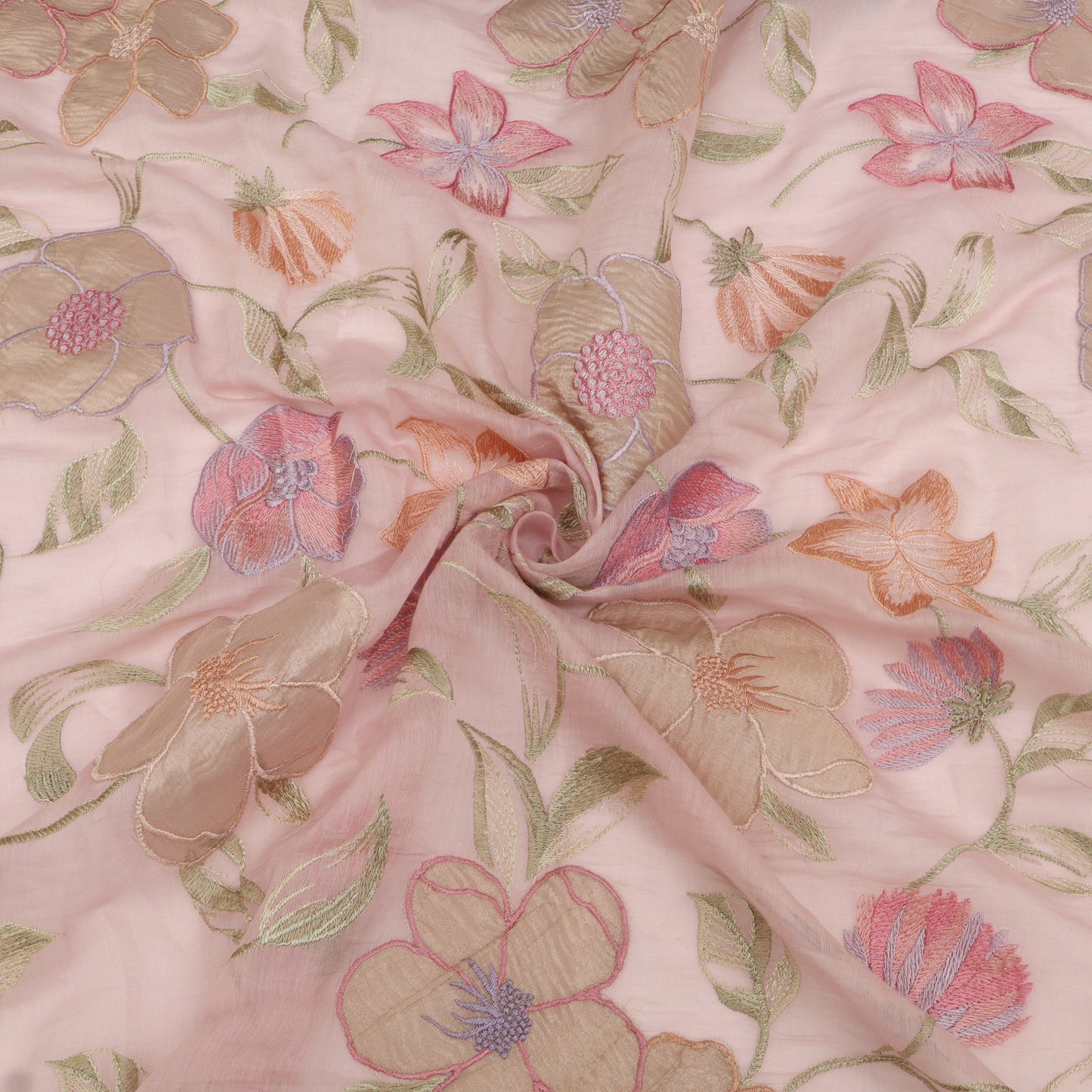 Chanderi Embroidery Fabric