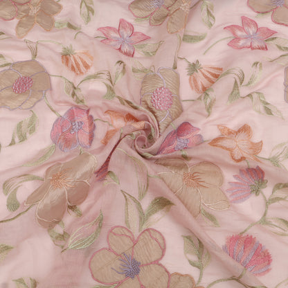 Chanderi Embroidery Fabric