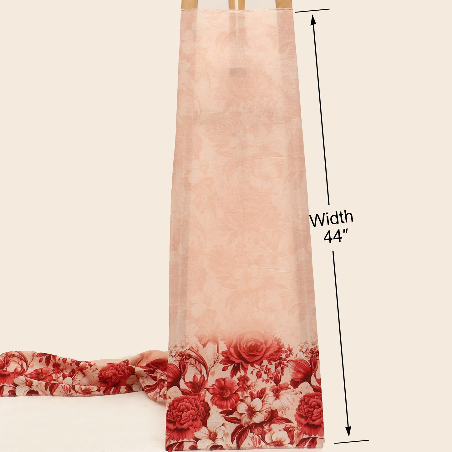 Cotton Chikan Print Embroidery Fabric