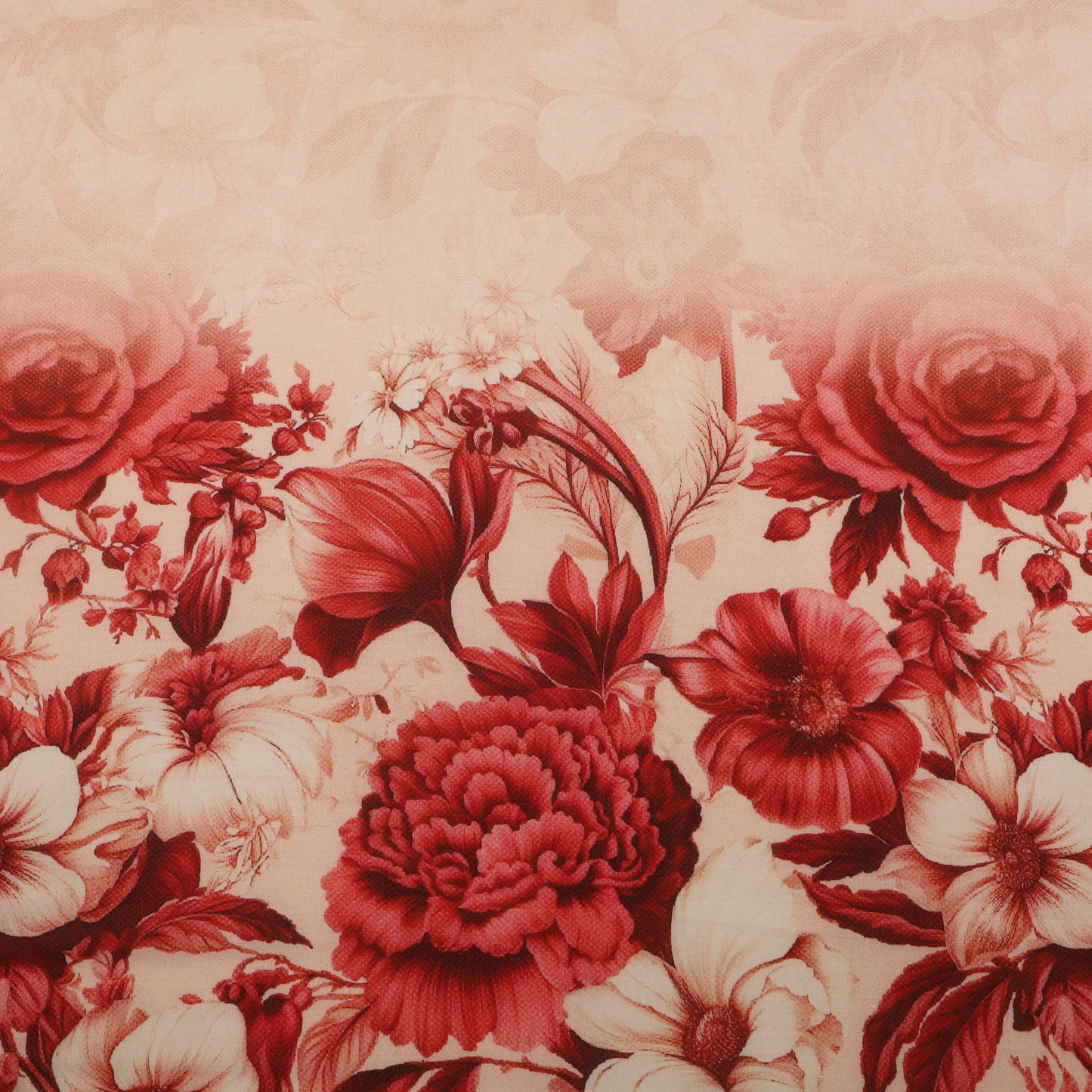 Cotton Chikan Print Embroidery Fabric