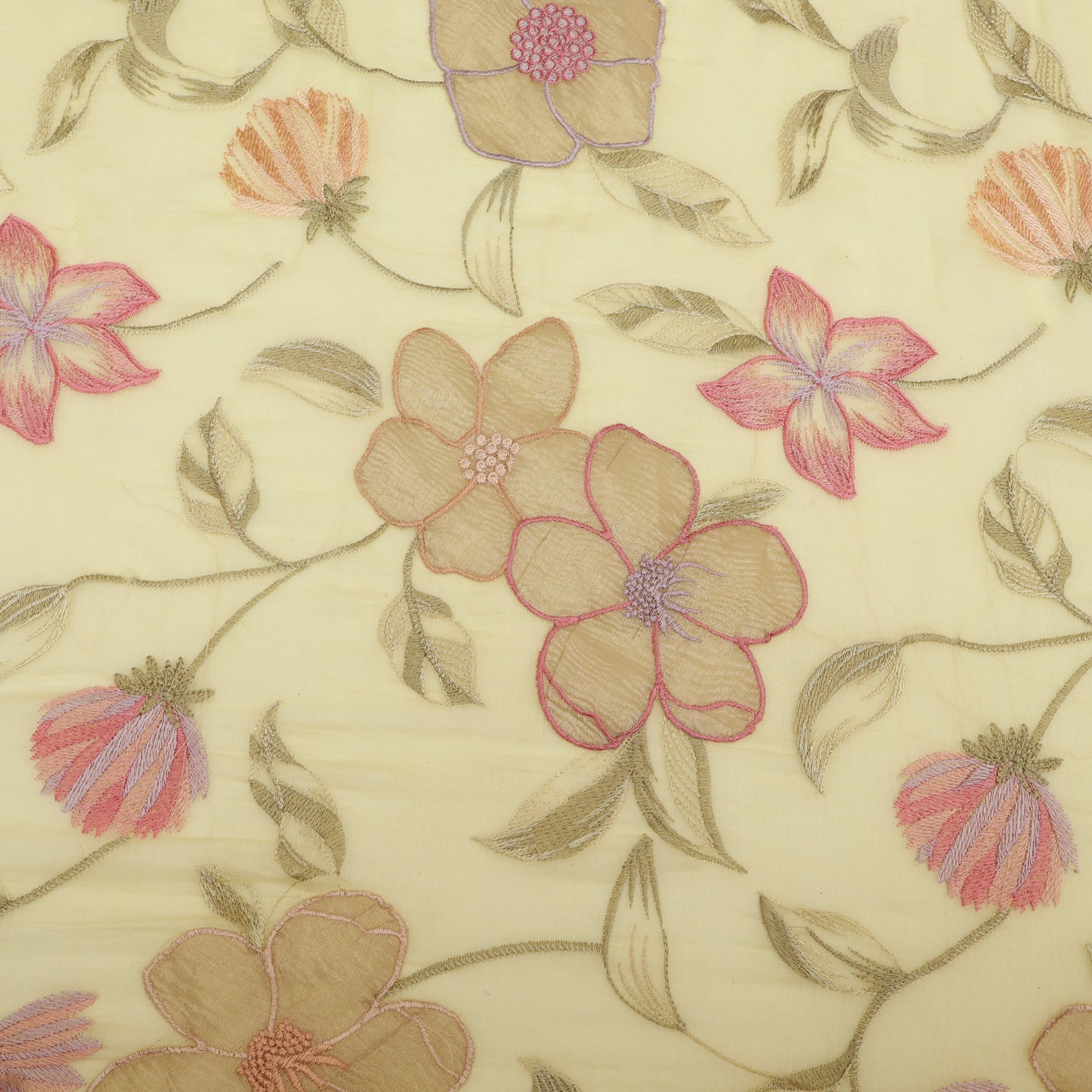 Chanderi Embroidery Fabric