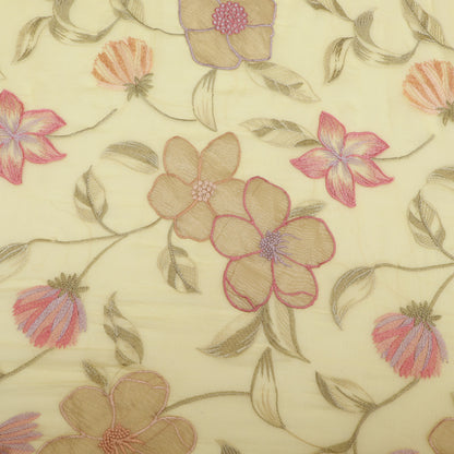 Chanderi Embroidery Fabric