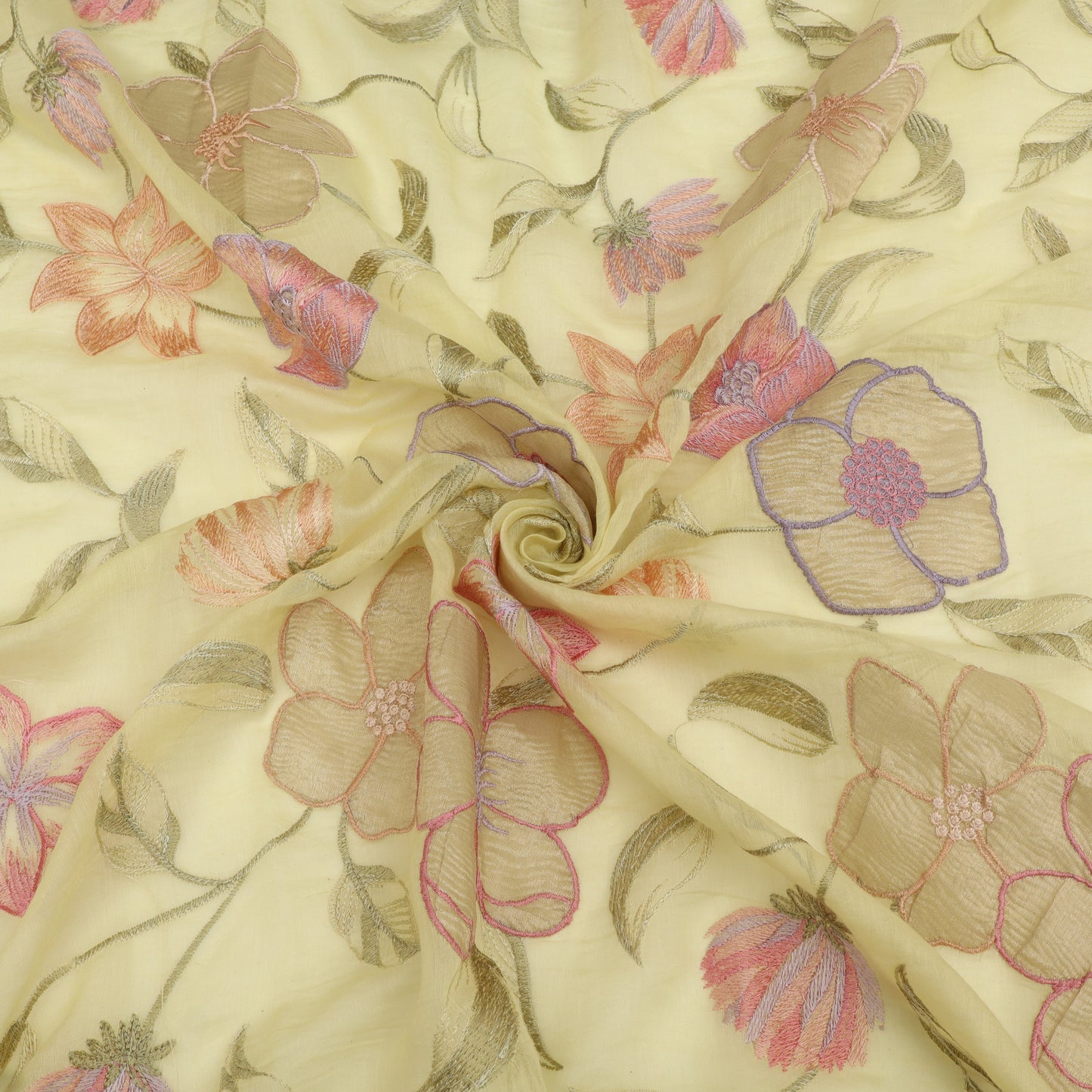 Chanderi Embroidery Fabric